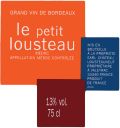 2017 Le Petit Lousteau de Lousteauneuf